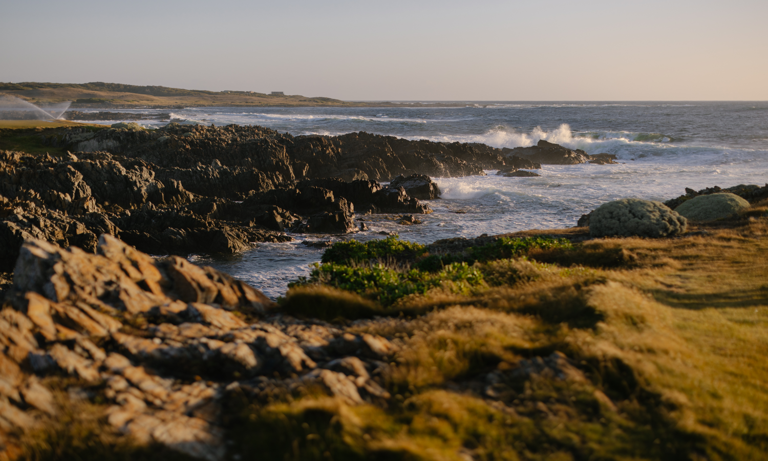 Image of rugged coast line and ocean.